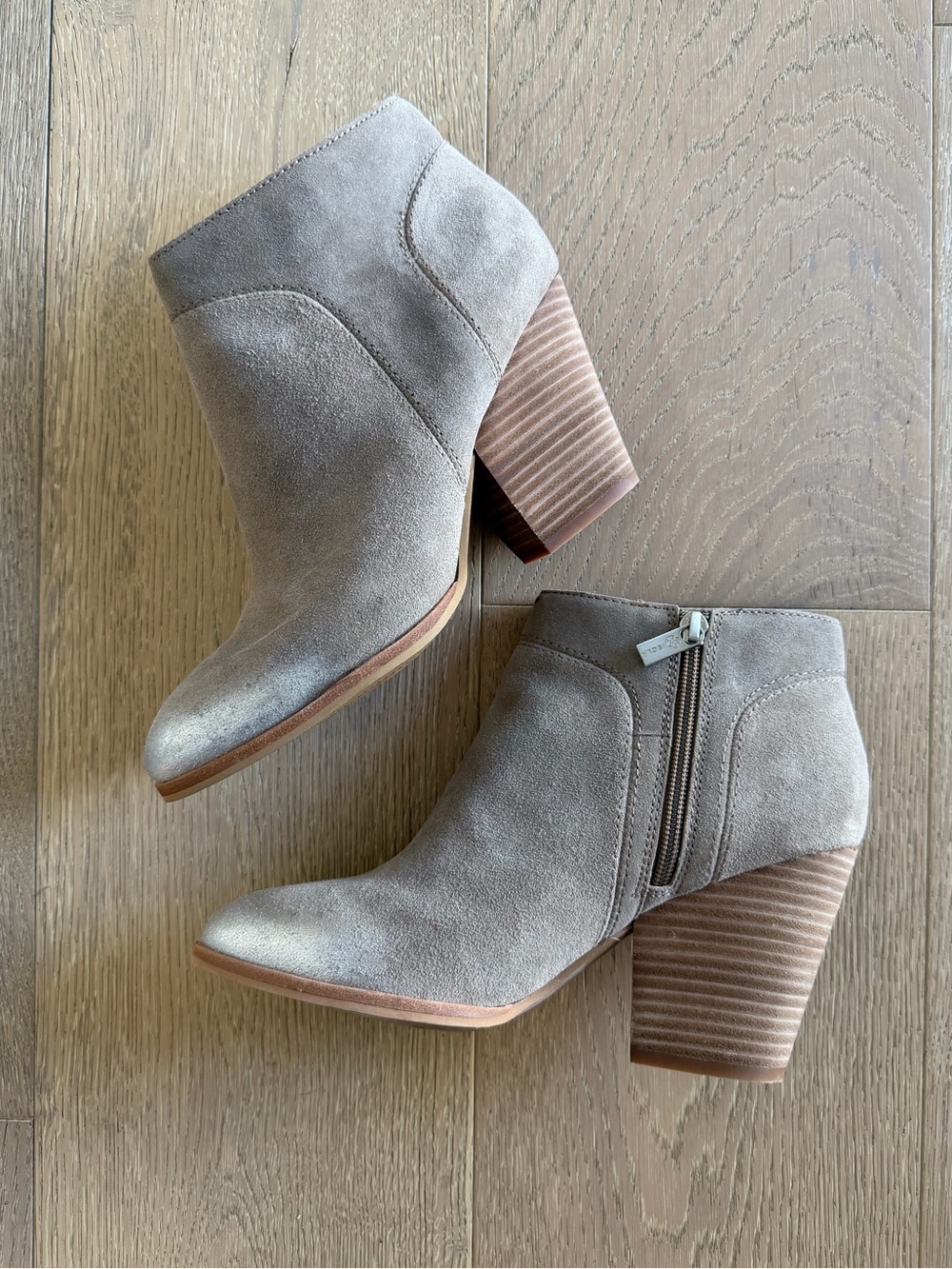 Isola Leandra Block Heel Suede Ankle Bootie Boots